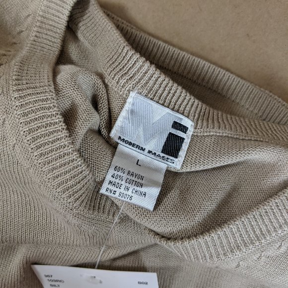 🖤 3/$15 🖤 Men's Modern Images Lightweight Silt V-neck Sweater NWT Silt/Cream - Picture 10 of 16
